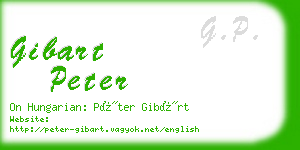gibart peter business card